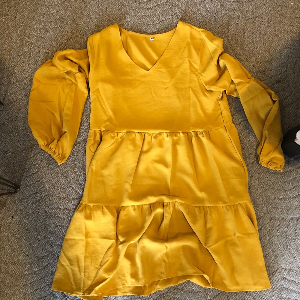 UNWORN Yellow Skater Dress